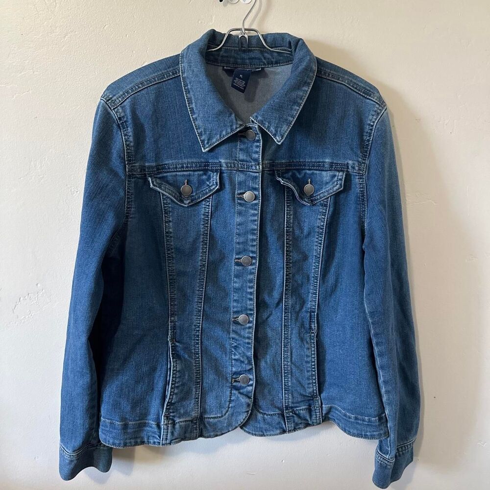 Charter Club Women's Blue Denim Jacket, Size L